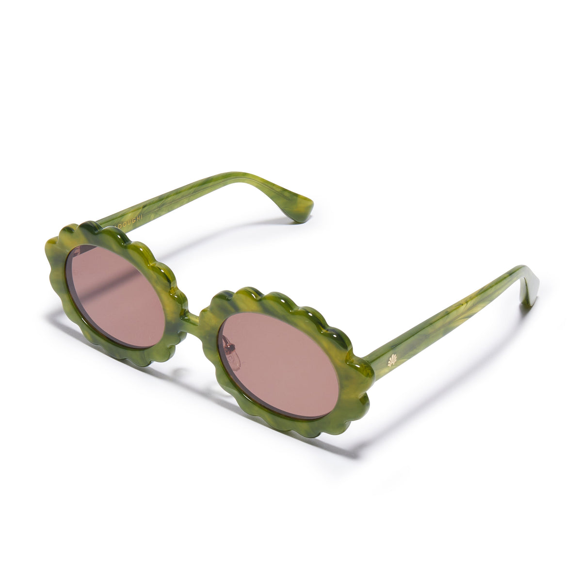 Green 2025 oval sunglasses