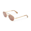 Lele Sadoughi SUNGLASSES GOLD ANAHEIM AVIATOR SUNGLASSES