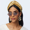 Lele Sadoughi SUNGLASSES GOLD ANAHEIM AVIATOR SUNGLASSES