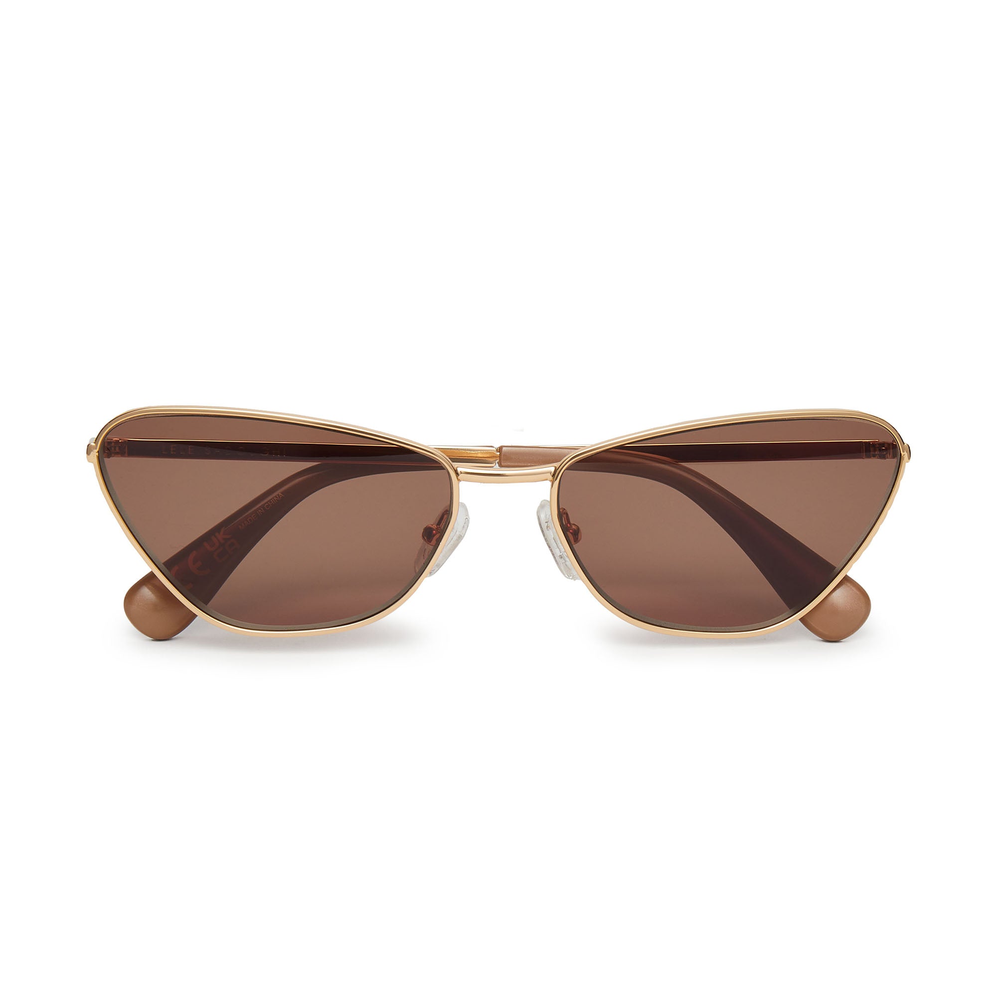 Lele Sadoughi SUNGLASSES GOLD DOLLY GOLDEN FRAME SUNGLASSES