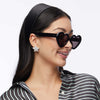 Lele Sadoughi SUNGLASSES JET PEARL SWEETHEART SUNGLASSES