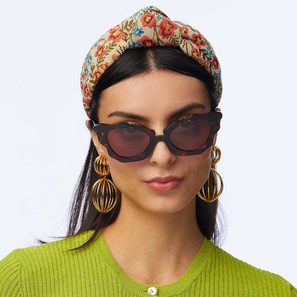 Shops Lele Sadoughi TORTOISE BROOKLYN SUNGLASSES