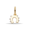 GOLD VERMEIL STERLING PEARL HORSESHOE CHARM