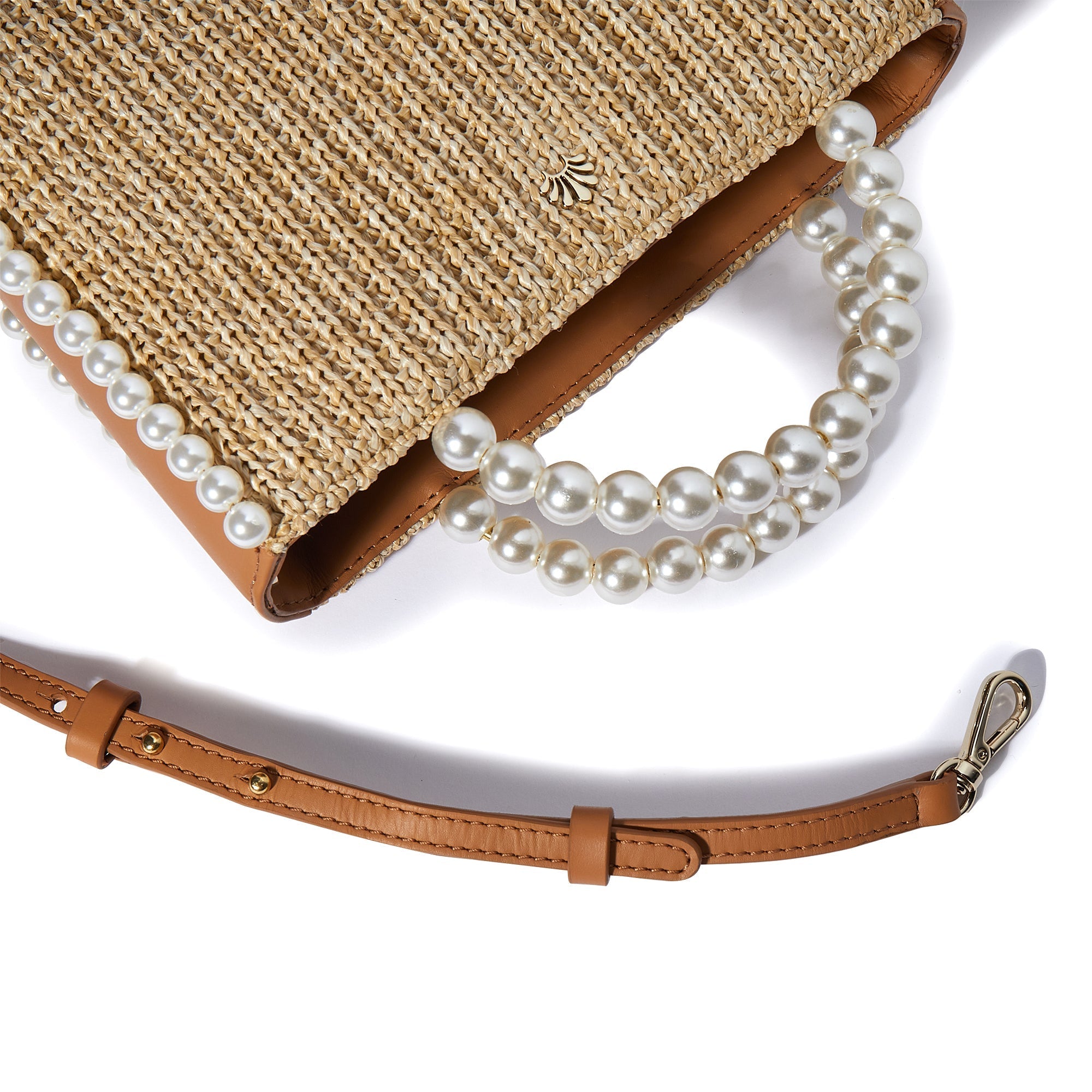 Like Dreams Fashion Straw Crossbody Bag Beach Handmade Woven Wallet Clutch  Gold Chain Purse for Women