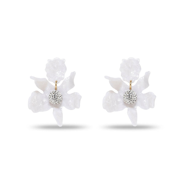 Lele sadoughi white on sale crystal lily earrings