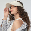 Lele Sadoughi HATS ONE SIZE / WHITE WHITE TERRY CLOTH BOW TIE VISOR