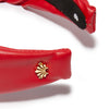 Lele Sadoughi HEADBANDS ONE SIZE RUBY FAUX LEATHER KNOTTED HEADBAND