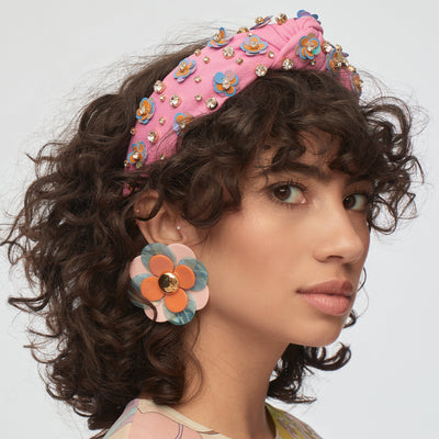 TAFFY RAINBOW ZINNIA EARRINGS - Lele Sadoughi