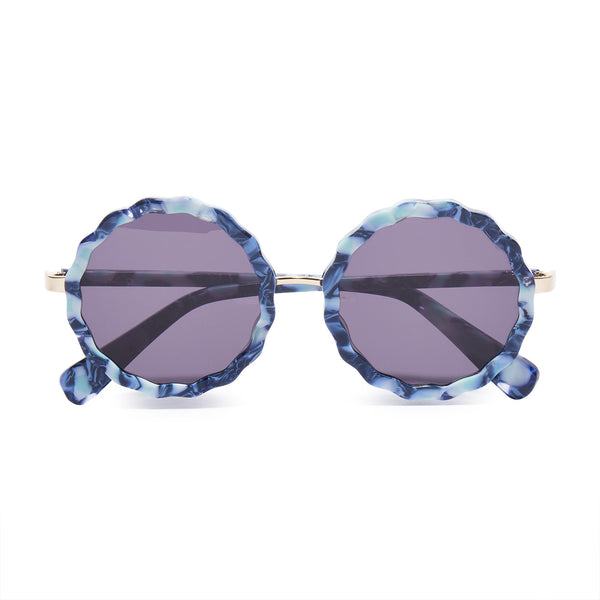 TILE BLUE PAROS ROUND SUNGLASSES